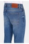Straight Fit Low Waist Straight Leg Men's Green Ecologic Jean Trousers - 6