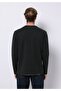 Regular Fit Round Neck Jacquard Men's Green Long Sleeve T-Shirt - 2