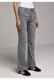 Regular Fit Women's Gray Denim Jean Trousers - 4