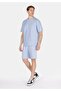 Regular Fit Mid Waist Straight Men's Blue Shorts - 3