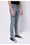 Straight Fit Men's Light Indigo Denim Jean Zipper Trousers - 4