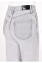 Regular Fit High Waist Wide Leg Women's Gray Jean Trousers - 6