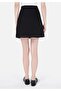Mini Skirt Plain Zipper Women's Black Lined Skirt - 2