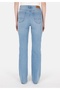 Regular Fit Mid Waist Bootcut Women's Indigo Denim Jean Trousers - 2
