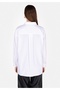 Regular Fit Shirt Neck Cotton Lu Plain Women's White Long Sleeve Shirt - 2