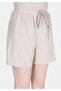 Regular Fit Mid Waist Straight Women's Stone Shorts - 5
