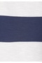 Comfort Fit Round Neck Striped Men's Navy Blue Short Sleeve T-Shirt - 5