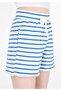 Regular Fit Mid Waist Women's Blue Shorts - 5