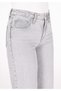 Regular Fit High Waist Wide Leg Women's Gray Jean Trousers - 5