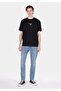 Comfort Fit Round Neck Jacquard Men's Black Short Sleeve T-Shirt - 3