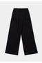 Straight Fit Low Waist Straight Leg Women's Black Trousers - 7