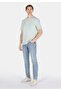 Comfort Fit Round Neck Plain Men's Green Knitted Short Sleeve T-Shirt - 3