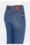 Slim Fit Mid Waist Straight Leg Women's Indigo Jean Trousers - 6