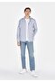 Regular Fit Shirt Neck Striped Men's Blue Long Sleeve Shirt - 3