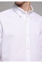 Regular Fit Cotton Lu Shirt Neck Plain Men's White Long Sleeve Shirt - 4