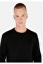 Regular Fit Round Neck Knitted Jacquard Men's Black Long Sleeve T-Shirt - 7