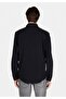 Regular Fit Shirt Neck Cotton Lu Plain Men's Black Long Sleeve Shirt - 2