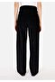 Regular Fit High Waist Wide Leg Women's Black Trousers - 2