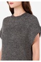 Regular Fit Cotton Blend Round Neck Women's Gray Knitwear Sweater - 4