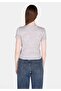 Slim Fit Round Neck Printed Women's Pink Short Sleeve T-Shirt - 2