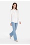 Regular Fit Mid Waist Bootcut Women's Indigo Denim Jean Trousers - 3