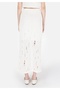 Slim Fit Jacquard Women's Ecru Skirt - 2