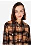Regular Fit Pocketed Shirt Neck Women's Multicolor Long Sleeve Shirt - 4