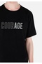 Regular Fit Round Neck Pocketless Men's Black Short Sleeve T-Shirt - 5