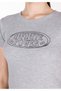 Slim Fit Round Neck Printed Women's Gray Short Sleeve T-Shirt - 4