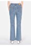 Regular Fit Mid Waist Wide Leg Women's Green Jeans - 2