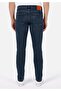 Slim Fit Low Waist Narrow Leg Men's Navy Blue Jean Trousers - 2