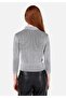 Slim Fit Polo Neck Plain Women's Black Sweater - 2