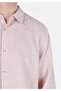 Comfort Fit Shirt Neck Plain Men's Pink Long Sleeve Shirt - 5