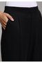 Straight Fit Low Waist Straight Leg Women's Black Trousers - 5