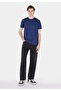 Regular Fit Round Neck Printed Men's Blue Short Sleeve T-Shirt - 3