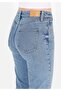 Regular Fit Mid Waist Wide Leg Women's Green Jeans - 6