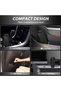 Car Trash Can with Lid, Diamond Pattern Design, Leak-Proof Portable Mini Waste Bin, Black - 6