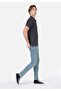 Slim Fit Low Waist Narrow Leg Men's Indigo Jean Pants - 3