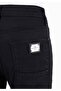 Straight Fit Low-Rise Straight Leg Men's Navy Blue Zippered Jean Denim Trousers - 6