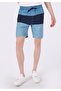 Slim Fit Mid Waist Printed Blue Men's Swim Shorts - 4