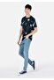 Slim Fit Low Waist Narrow Leg Men's Indigo Jean Pants - 3