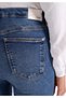 Skinny Fit Mid Waist Narrow Leg Women's Indigo Denim Jean Trousers - 7