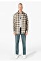 Regular Fit Shirt Neck Plaid Men's Green Long Sleeve Shirt - 3