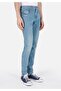 Slim Fit Low Waist Narrow Leg Men's Indigo Jean Pants - 4