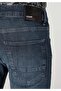 Straight Fit Men's Dark Indigo Jean Trousers - 6