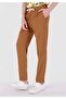 Regular Fit Mid Waist Straight Leg Men's Brown Trousers - 4