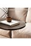 C-Shaped Side Table, Iron End Table for Couch Sofa & Bed, Small White Metal - 6