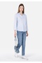 896 Maria Relaxed Fit High Waist Straight Leg Blue Women's Trousers - 3
