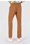 Regular Fit Mid Waist Straight Leg Men's Brown Trousers - 2