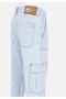 Cargo Fit Mid Waist Straight Leg Men's Indigo Jean Pants - 6